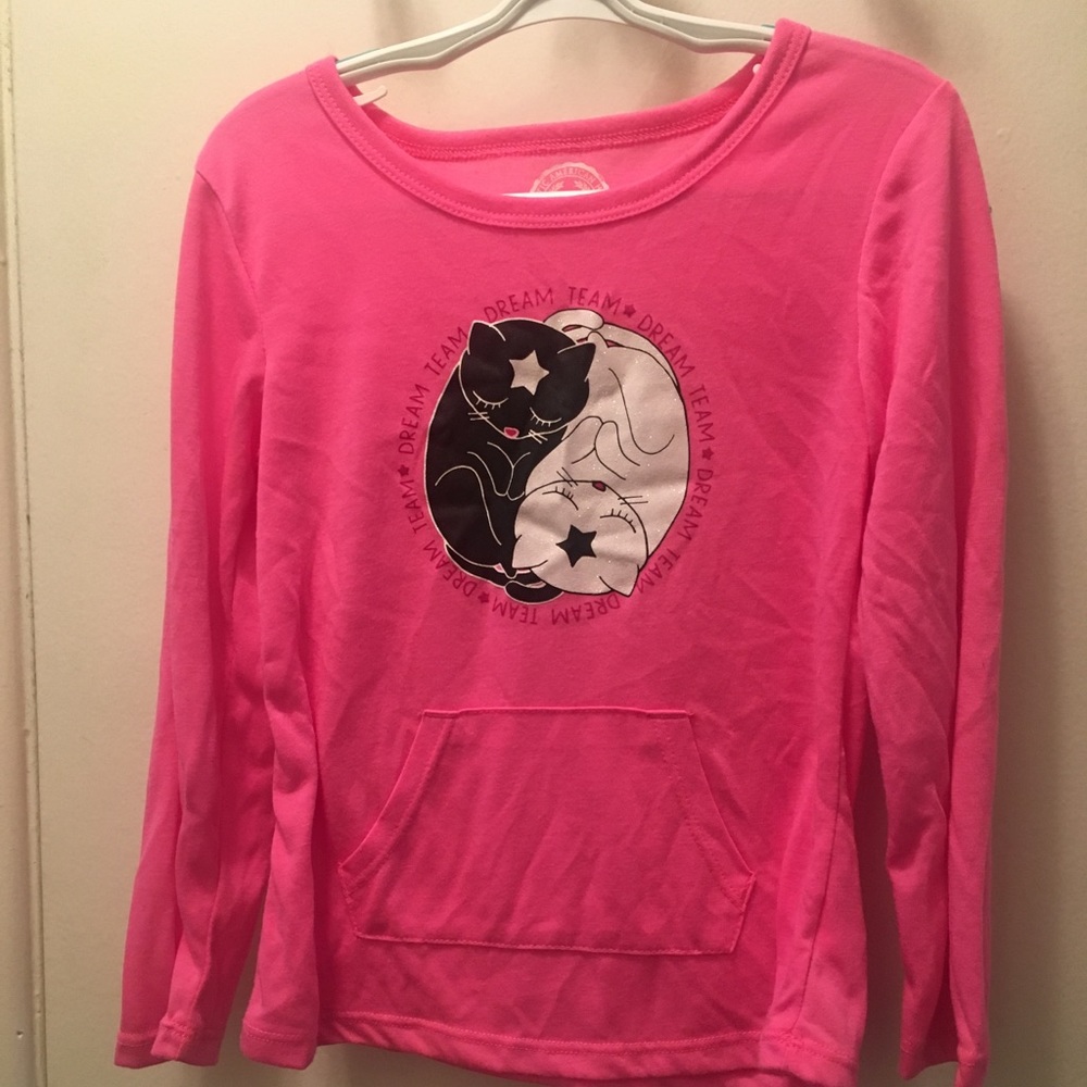 Pink pullover with front pockets - Size 5-6 - Picture 3 of 5